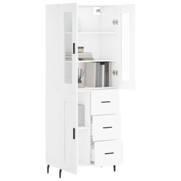 vidaXL Ντουλάπι Λευκό 69,5x34x180cm από Επεξεργασμένο Ξύλο 1 τεμ.