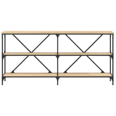 vidaXL Τραπέζι Κονσόλα Sonoma Δρυς 160x30x75cm Επεξ. Ξύλο/Σίδηρος 1 τεμ.