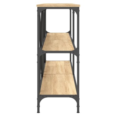 vidaXL Τραπέζι Κονσόλα Sonoma Δρυς 160x30x75cm Επεξ. Ξύλο/Σίδηρος 1 τεμ.