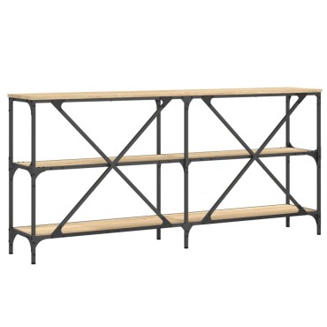 vidaXL Τραπέζι Κονσόλα Sonoma Δρυς 160x30x75cm Επεξ. Ξύλο/Σίδηρος 1 τεμ.