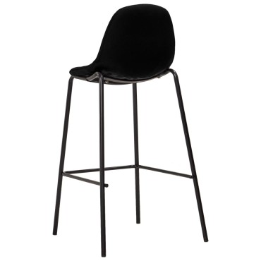 vidaXL Καρέκλες Μπαρ 6 τεμ. Μαύρες Υφασμάτινες 51x49x99cm