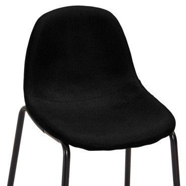 vidaXL Καρέκλες Μπαρ 6 τεμ. Μαύρες Υφασμάτινες 51x49x99cm