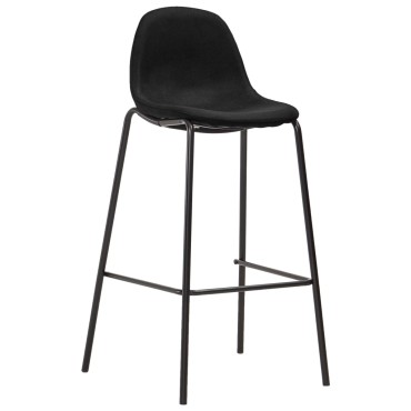 vidaXL Καρέκλες Μπαρ 2 τεμ. Μαύρες Υφασμάτινες 51x49x99cm