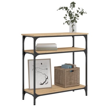 vidaXL Τραπέζι Κονσόλα Sonoma Δρυς 75x29x75cm Επεξεργασμένο Ξύλο 1 τεμ.