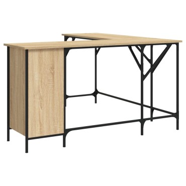 vidaXL Γραφείο Sonoma Δρυς 141x141x75cm από Επεξεργασμένο Ξύλο 1 τεμ.