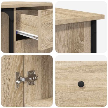 vidaXL Γραφείο Sonoma Δρυς 141x141x75cm από Επεξεργασμένο Ξύλο 1 τεμ.
