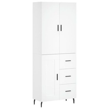 vidaXL Ντουλάπι Λευκό 69,5x34x180cm από Επεξεργασμένο Ξύλο 1 τεμ.