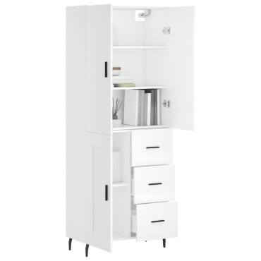 vidaXL Ντουλάπι Λευκό 69,5x34x180cm από Επεξεργασμένο Ξύλο 1 τεμ.