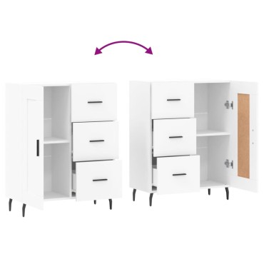 vidaXL Ντουλάπι Λευκό 69,5x34x90cm από Επεξεργασμένο Ξύλο 1 τεμ.