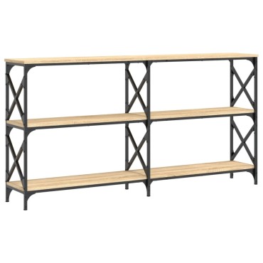 vidaXL Τραπέζι Κονσόλα Sonoma Δρυς 156x28x80,5cm Επεξεργ. Ξύλο 1 τεμ.