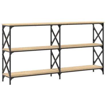 vidaXL Τραπέζι Κονσόλα Sonoma Δρυς 156x28x80,5cm Επεξεργ. Ξύλο 1 τεμ.