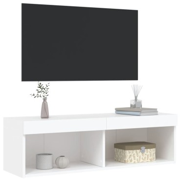 vidaXL Έπιπλο Τηλεόρασης με LED Λευκό 100x30x30cm