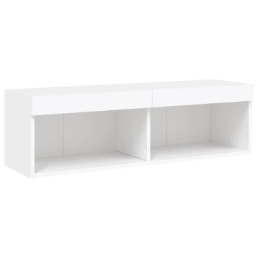 vidaXL Έπιπλο Τηλεόρασης με LED Λευκό 100x30x30cm