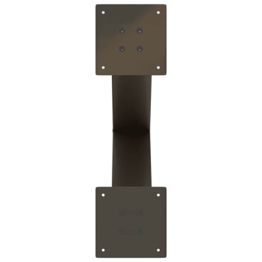 vidaXL Πόδια Τραπεζαρίας σε Σχήμα Χ, 2 τεμ. από Φυσικό Ατσάλι 50x(72-73)cm Ατσάλι