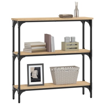 vidaXL Κονσόλα Τραπεζιού Sonoma Δρυς 75x22,5x75cm από Τεχνητό Ξύλο 1 τεμ.