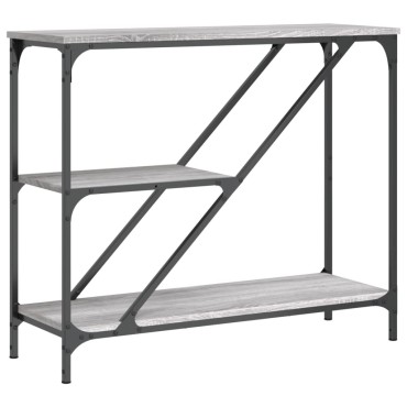 vidaXL Τραπέζι Κονσόλα Γκρι Sonoma 88,5x30x75cm Επεξεργασμένο Ξύλο 1 τεμ.