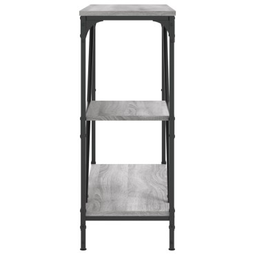 vidaXL Τραπέζι Κονσόλα Γκρι Sonoma 88,5x30x75cm Επεξεργασμένο Ξύλο 1 τεμ.