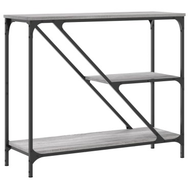 vidaXL Τραπέζι Κονσόλα Γκρι Sonoma 88,5x30x75cm Επεξεργασμένο Ξύλο 1 τεμ.