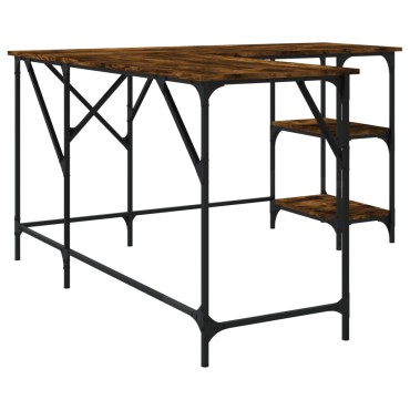 vidaXL Γραφείο Καπνιστή Δρυς 139x139x75cm από Επεξεργασμένο Ξύλο 1 τεμ.