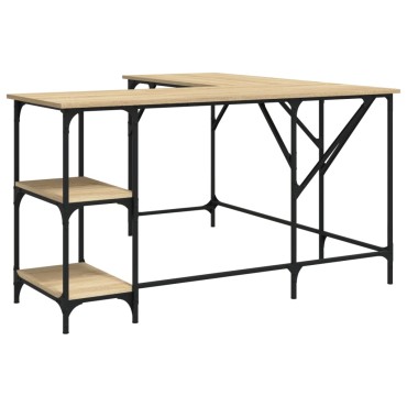 vidaXL Γραφείο Sonoma Δρυς 139x139x75cm από Επεξεργασμένο Ξύλο 1 τεμ.