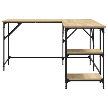 vidaXL Γραφείο Sonoma Δρυς 139x139x75cm από Επεξεργασμένο Ξύλο 1 τεμ.