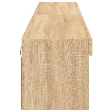 vidaXL Έπιπλα Τηλεόρασης με LED 2 τεμ. Sonoma Δρυς 100x30x30cm