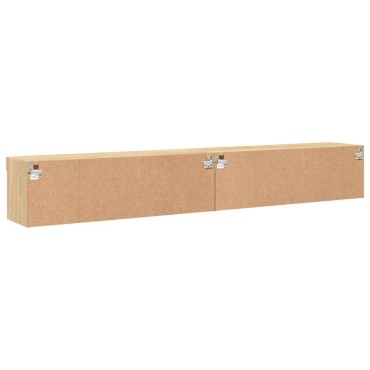 vidaXL Έπιπλα Τηλεόρασης με LED 2 τεμ. Sonoma Δρυς 100x30x30cm