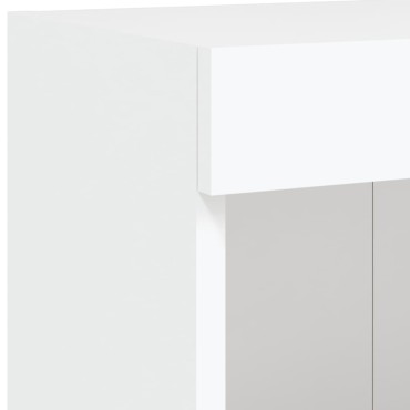 vidaXL Έπιπλα Τηλεόρασης με LED 2 τεμ. Λευκά 100x30x30cm
