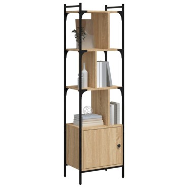 vidaXL Βιβλιοθήκη με Πόρτα Sonoma Δρυς 44,5x30x154,5cm Επεξ. Ξύλο 1 τεμ.
