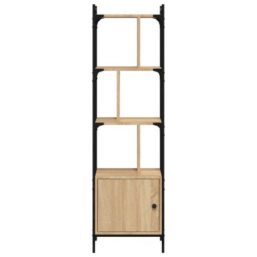 vidaXL Βιβλιοθήκη με Πόρτα Sonoma Δρυς 44,5x30x154,5cm Επεξ. Ξύλο 1 τεμ.