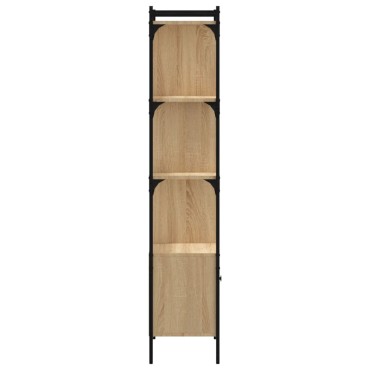 vidaXL Βιβλιοθήκη με Πόρτα Sonoma Δρυς 44,5x30x154,5cm Επεξ. Ξύλο 1 τεμ.