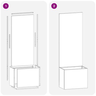 vidaXL Οθόνη Ιδιωτικότητας Κήπου Μαύρο 50 x 32 x 150 εκ