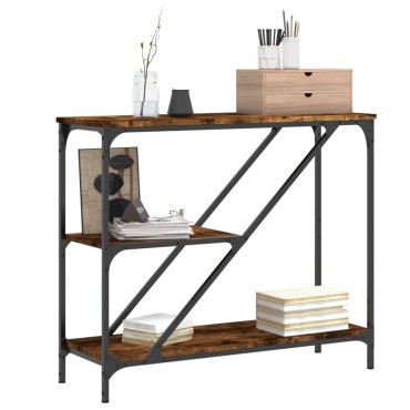 vidaXL Τραπέζι Κονσόλα Καπνιστή Δρυς 88,5x30x75cm Επεξεργασμένο Ξύλο 1 τεμ.