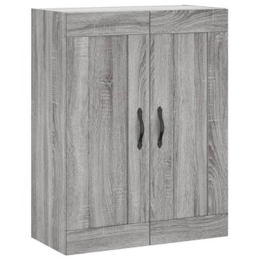 vidaXL Ντουλάπι Γκρι Sonoma 69,5x34x180cm Επεξεργασμένο Ξύλο 1 τεμ.