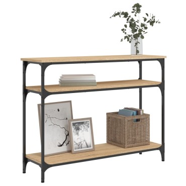 vidaXL Τραπέζι Κονσόλα Sonoma Δρυς 100x29x75cm Επεξεργασμένο Ξύλο 1 τεμ.