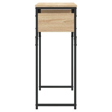 vidaXL Τραπέζι Κονσόλα με Ράφι Sonoma Δρυς 75x30x75cm Επεξεργ. Ξύλο 1 τεμ.