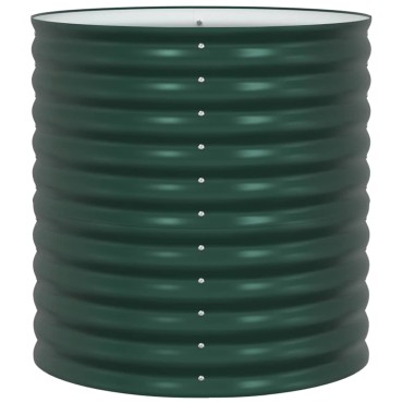 vidaXL Ανεβασμένο Κρεβάτι Πράσινο 80 x 80 x 81 cm Ατσάλι