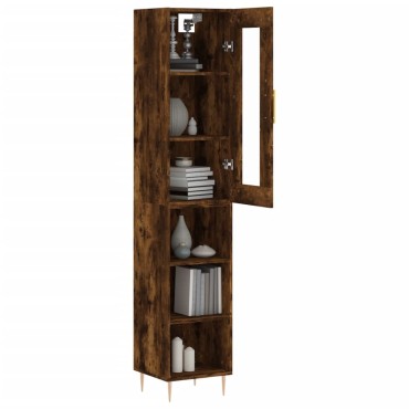 vidaXL Ντουλάπι Καπνιστή δρυς 34,5x34x180cm από Επεξεργασμένο Ξύλο 1 τεμ.