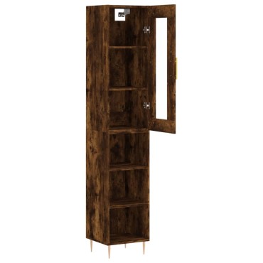 vidaXL Ντουλάπι Καπνιστή δρυς 34,5x34x180cm από Επεξεργασμένο Ξύλο 1 τεμ.