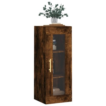 vidaXL Ντουλάπι Τοίχου Καπνιστή Δρυς 34,5x34x90cm 1 τεμ.