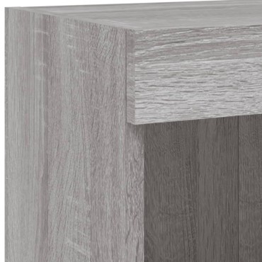 vidaXL Έπιπλα Τηλεόρασης με LED 2 τεμ. Γκρι Sonoma 100x30x30cm