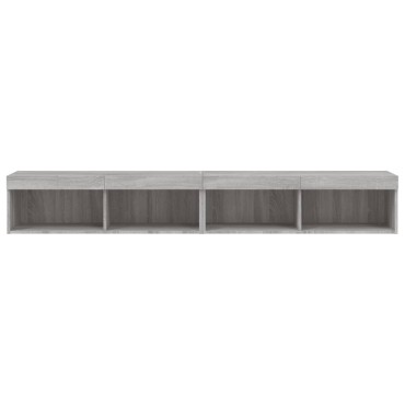 vidaXL Έπιπλα Τηλεόρασης με LED 2 τεμ. Γκρι Sonoma 100x30x30cm