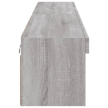 vidaXL Έπιπλα Τηλεόρασης με LED 2 τεμ. Γκρι Sonoma 100x30x30cm