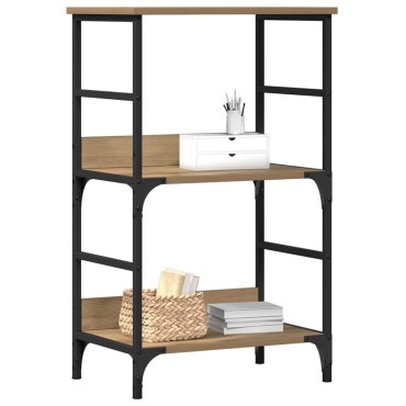 vidaXL Βιβλιοθήκη Αρτισιανή Δρυς 50x33x82cm Επεξεργ. Ξύλο 1 τεμ.