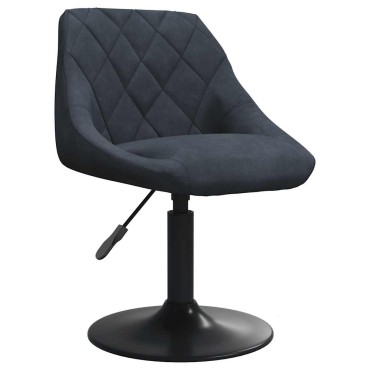 vidaXL Σκαμπό Μπαρ Σκούρο Γκρι Βελούδινο 46x44x(62,5-77,5)cm 1 τεμ.