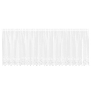vidaXL Κουρτίνα Δαντέλας με κουρτίνες Λευκό 120x400cm Πολυεστέρας