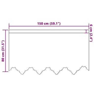 vidaXL Κουρτίνα Δαντέλας με κουρτίνες Λευκό 80x150cm Πολυεστέρας