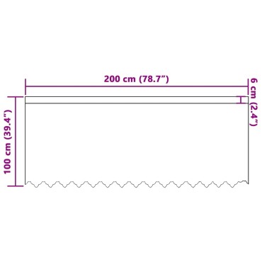 vidaXL Κουρτίνα Δαντέλας με κουρτίνες Λευκό 100x200cm Πολυεστέρας