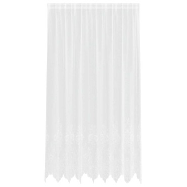 vidaXL Κουρτίνα Δαντέλας με κουρτίνες Λευκό 245x200cm Πολυεστέρας