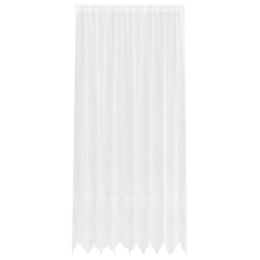 vidaXL Κουρτίνα Δαντέλας με κουρτίνες Λευκό 280x200cm Πολυεστέρας